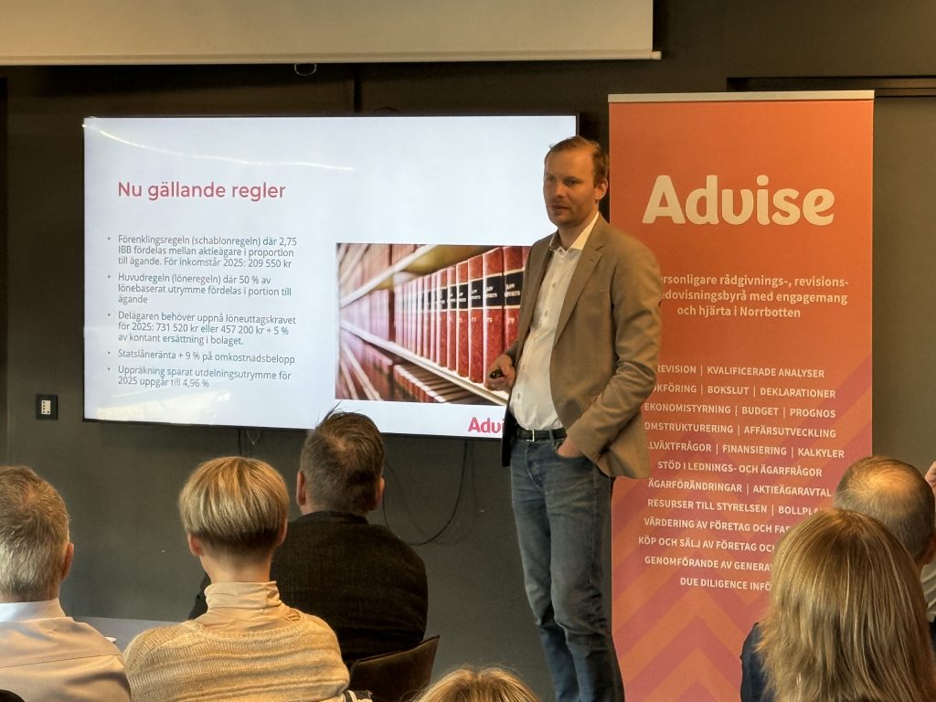 Lunchseminarie med fokus på nya skatteregler och M&A!